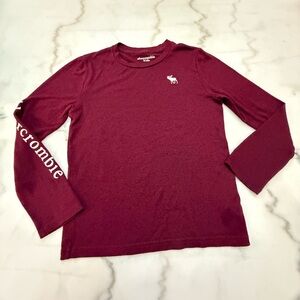 Abercrombie Kids Burgundy Long Sleeve Tee Size 9/10